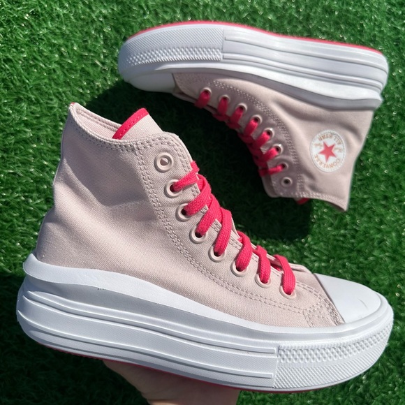 Converse Shoes - Converse Chuck Taylor All Star Lift Platform Hi Barely Rose / Strawberry Jam